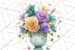 Art Nouveau Fairy Tea Party Clipart PNG Product Image 2
