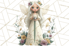 Art Nouveau Fairy Tea Party Clipart PNG Product Image 3