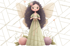 Art Nouveau Fairy Tea Party Clipart PNG Product Image 5