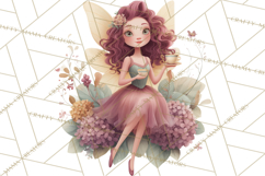 Art Nouveau Fairy Tea Party Clipart PNG Product Image 2