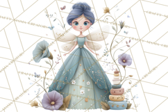 Art Nouveau Fairy Tea Party Clipart PNG Product Image 3