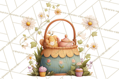 Art Nouveau Fairy Tea Party Clipart PNG Product Image 4