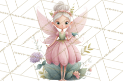 Art Nouveau Fairy Tea Party Clipart PNG Product Image 4
