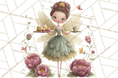 Art Nouveau Fairy Tea Party Clipart PNG Product Image 2