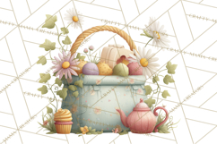 Art Nouveau Fairy Tea Party Clipart PNG Product Image 5