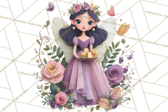 Art Nouveau Fairy Tea Party Clipart PNG Product Image 2