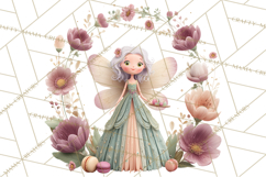 Art Nouveau Fairy Tea Party Clipart PNG Product Image 4