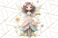 Art Nouveau Fairy Tea Party Clipart PNG Product Image 5