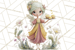 Art Nouveau Fairy Tea Party Clipart PNG Product Image 2