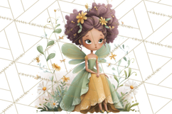 Art Nouveau Fairy Tea Party Clipart PNG Product Image 4
