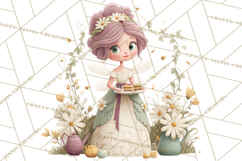 Art Nouveau Fairy Tea Party Clipart PNG Product Image 2