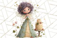 Art Nouveau Fairy Tea Party Clipart PNG Product Image 4