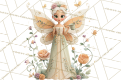 Art Nouveau Fairy Tea Party Clipart PNG Product Image 2
