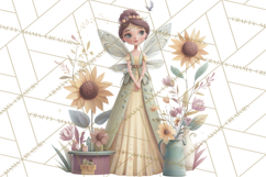 Art Nouveau Fairy Tea Party Clipart PNG Product Image 2