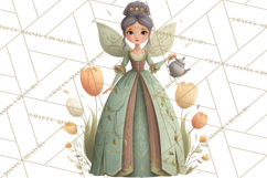 Art Nouveau Fairy Tea Party Clipart PNG Product Image 4