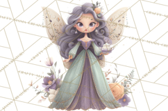 Art Nouveau Fairy Tea Party Clipart PNG Product Image 2