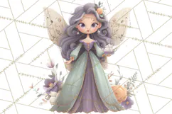 Art Nouveau Fairy Tea Party Clipart PNG Product Image 2