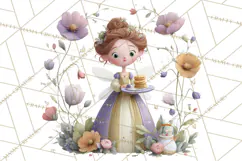 Art Nouveau Fairy Tea Party Clipart PNG Product Image 5