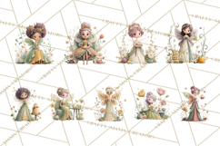 Art Nouveau Fairy Tea Party Clipart PNG Product Image 8