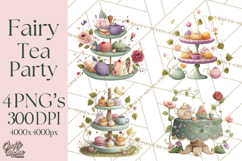 Art Nouveau Fairy Tea Party Clipart PNG Product Image 1