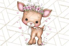 Enchanted Forest Fairies Clipart PNG, Woodland Valentine Art Product Image 3