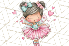 Enchanted Forest Fairies Clipart PNG, Woodland Valentine Art Product Image 2