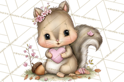 Enchanted Forest Fairies Clipart PNG, Woodland Valentine Art Product Image 5