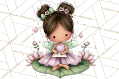 Enchanted Forest Fairies Clipart PNG, Woodland Valentine Art Product Image 2