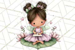 Enchanted Forest Fairies Clipart PNG, Woodland Valentine Art Product Image 2
