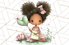 Enchanted Forest Fairies Clipart PNG, Woodland Valentine Art Product Image 3