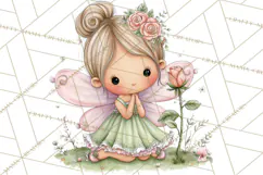 Enchanted Forest Fairies Clipart PNG, Woodland Valentine Art Product Image 2