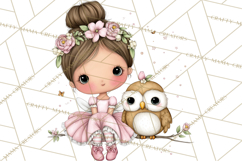 Enchanted Forest Fairies Clipart PNG, Woodland Valentine Art Product Image 3
