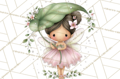 Enchanted Forest Fairies Clipart PNG, Woodland Valentine Art Product Image 2