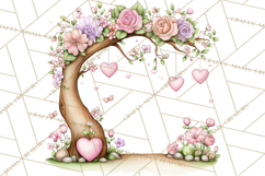 Enchanted Forest Fairies Clipart PNG, Woodland Valentine Art Product Image 3