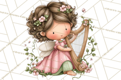 Enchanted Forest Fairies Clipart PNG, Woodland Valentine Art Product Image 5
