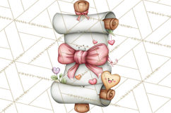 Enchanted Forest Fairies Clipart PNG, Woodland Valentine Art Product Image 2