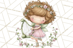 Enchanted Forest Fairies Clipart PNG, Woodland Valentine Art Product Image 3