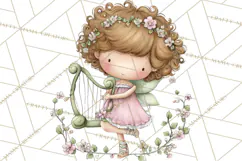 Enchanted Forest Fairies Clipart PNG, Woodland Valentine Art Product Image 3