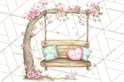 Enchanted Forest Fairies Clipart PNG, Woodland Valentine Art Product Image 4