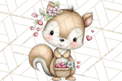 Enchanted Forest Fairies Clipart PNG, Woodland Valentine Art Product Image 4