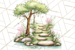 Enchanted Forest Fairies Clipart PNG, Woodland Valentine Art Product Image 3