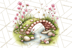 Enchanted Forest Fairies Clipart PNG, Woodland Valentine Art Product Image 4