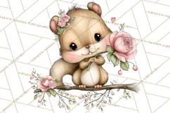 Enchanted Forest Fairies Clipart PNG, Woodland Valentine Art Product Image 4