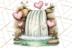 Enchanted Forest Fairies Clipart PNG, Woodland Valentine Art Product Image 3