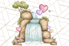 Enchanted Forest Fairies Clipart PNG, Woodland Valentine Art Product Image 4