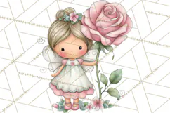 Enchanted Forest Fairies Clipart PNG, Woodland Valentine Art Product Image 2