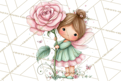 Enchanted Forest Fairies Clipart PNG, Woodland Valentine Art Product Image 3
