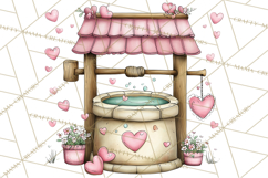 Enchanted Forest Fairies Clipart PNG, Woodland Valentine Art Product Image 2