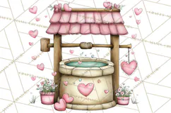 Enchanted Forest Fairies Clipart PNG, Woodland Valentine Art Product Image 2