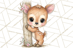 Enchanted Forest Fairies Clipart PNG, Woodland Valentine Art Product Image 4